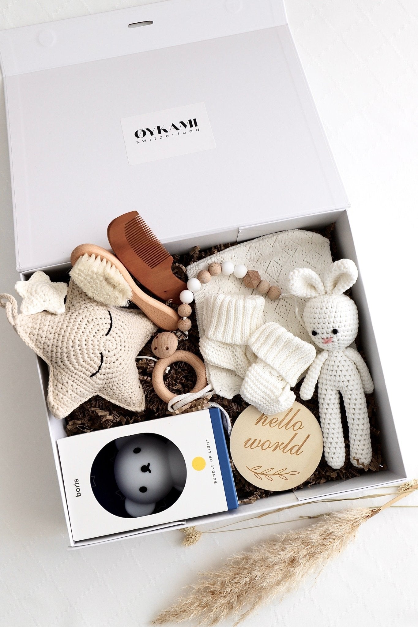 Baby Geschenkbox "Colorado" mit Boris Nachtlicht - OYKAMI in a box