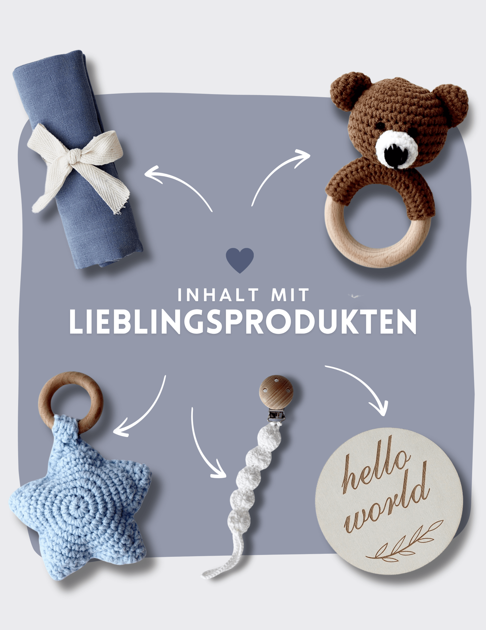 Baby Geschenkbox Junge "Fidschi" mit Bär - OYKAMI in a box