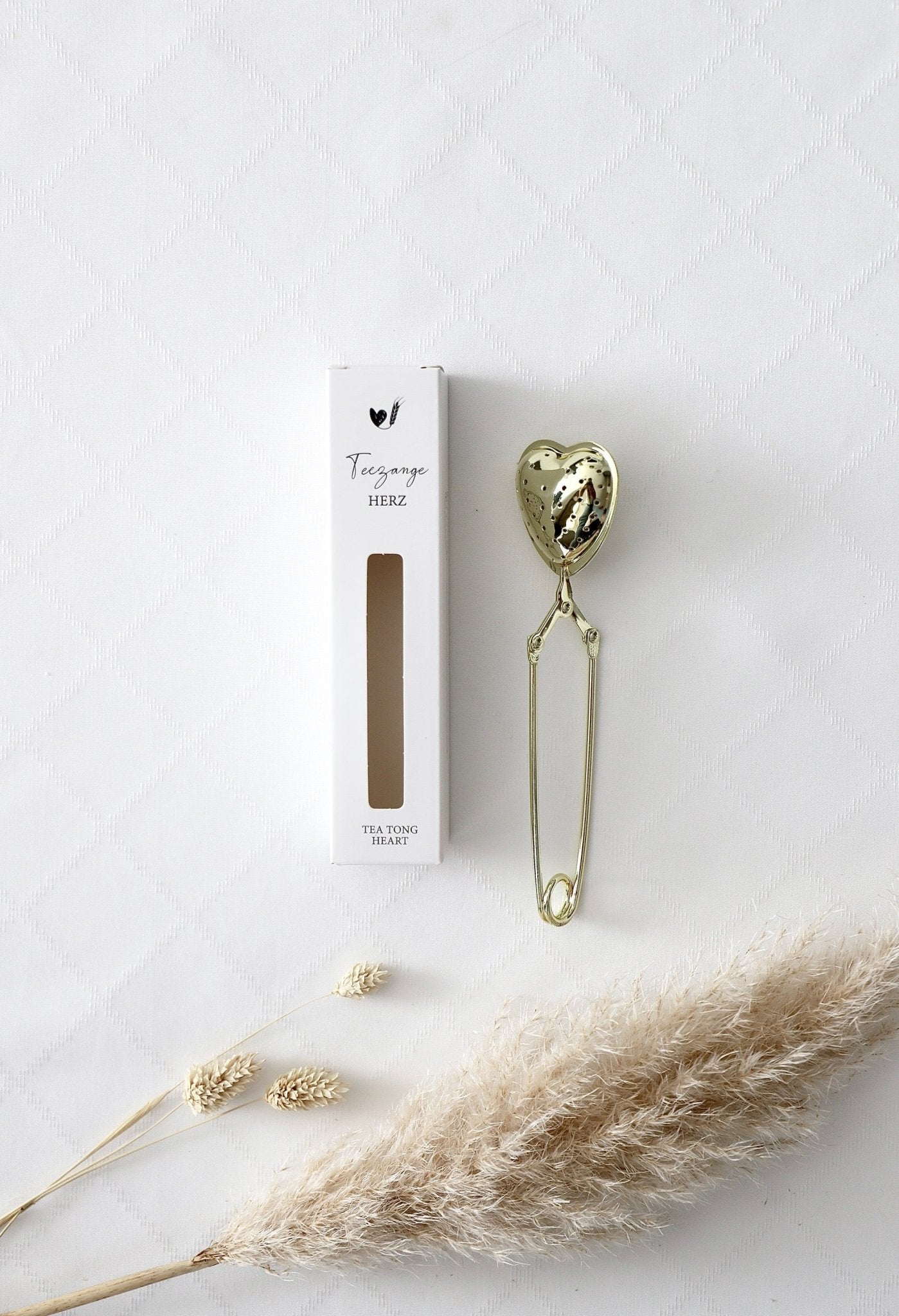 Teezange Herz goldfarben - OYKAMI in a box