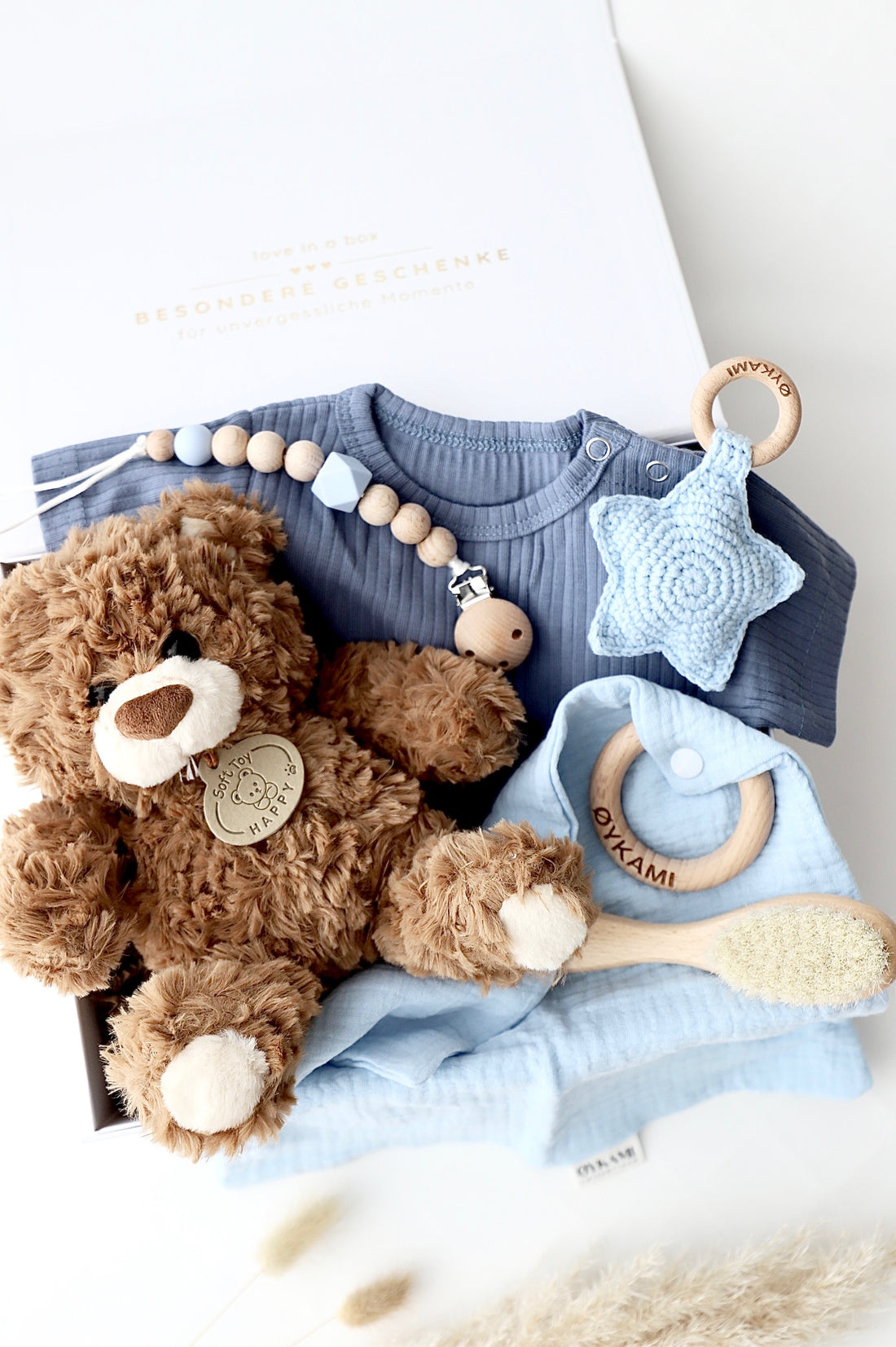Baby Geschenkbox Teddy Lou – Little Star Blau