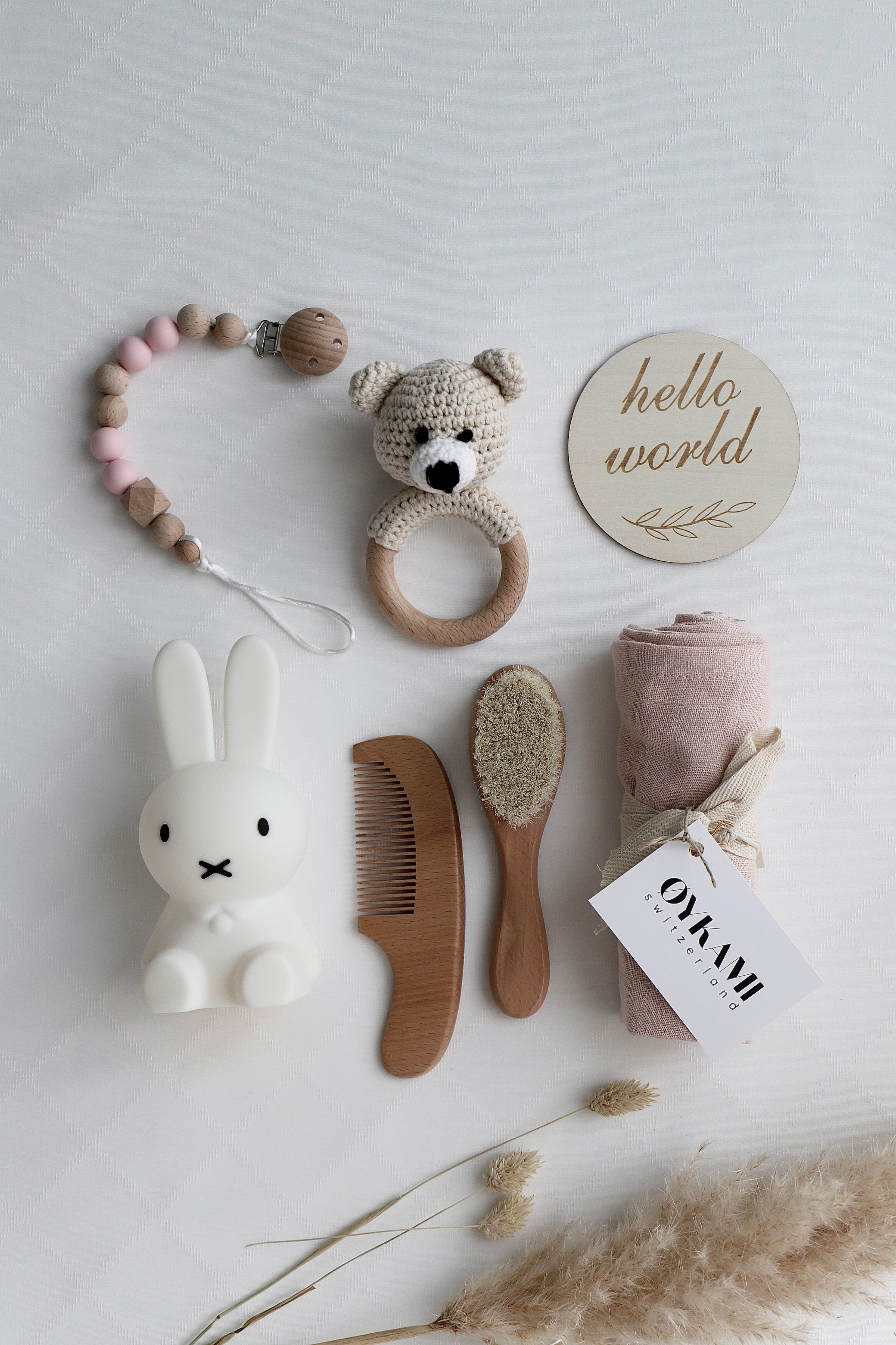 Baby Geschenkbox Mädchen "Casablanca" mit Miffy Nachtlicht und heller Bär