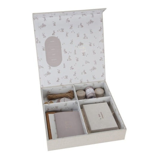 Baby Erinnerungsbox Beige - Bär Weiss
