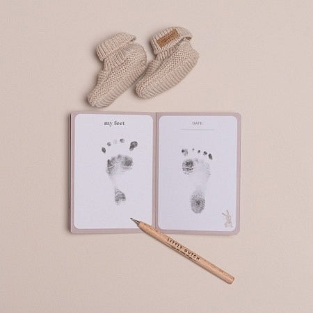 Baby Erinnerungsbox Beige - Bär Weiss
