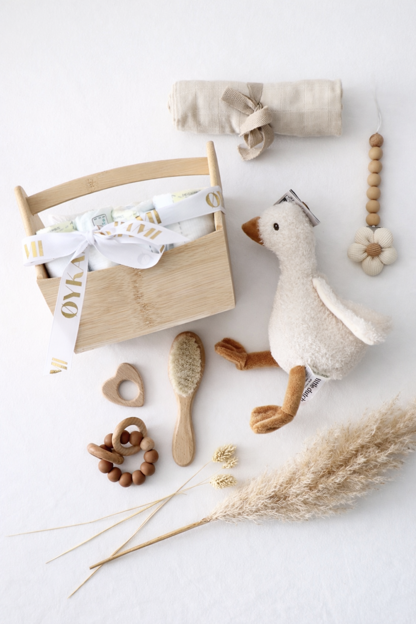 Windeltorte im Holzeimer Weiss „Lina“