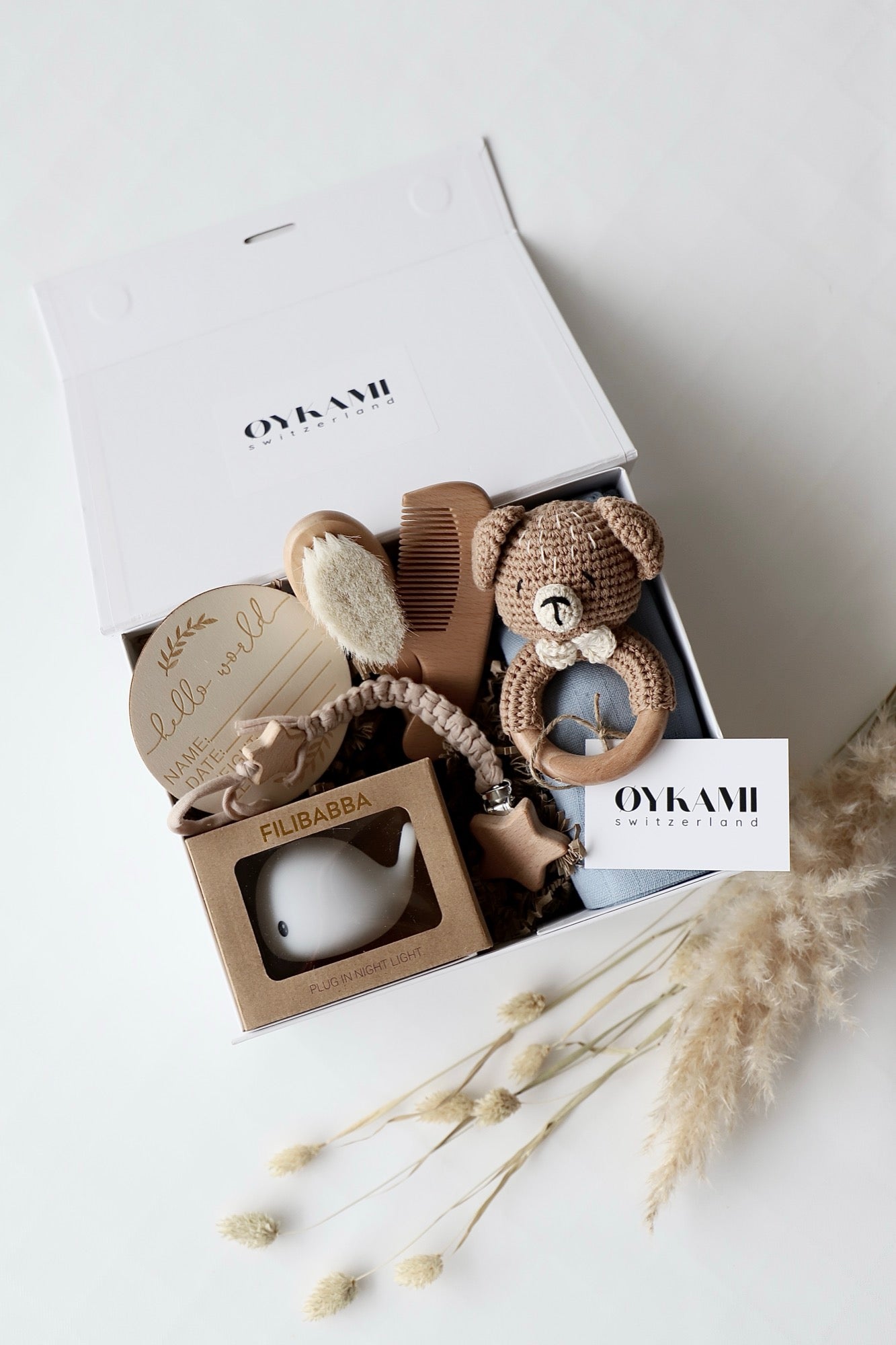 Baby Geschenkbox Junge "Oslo" mit Nachtlicht