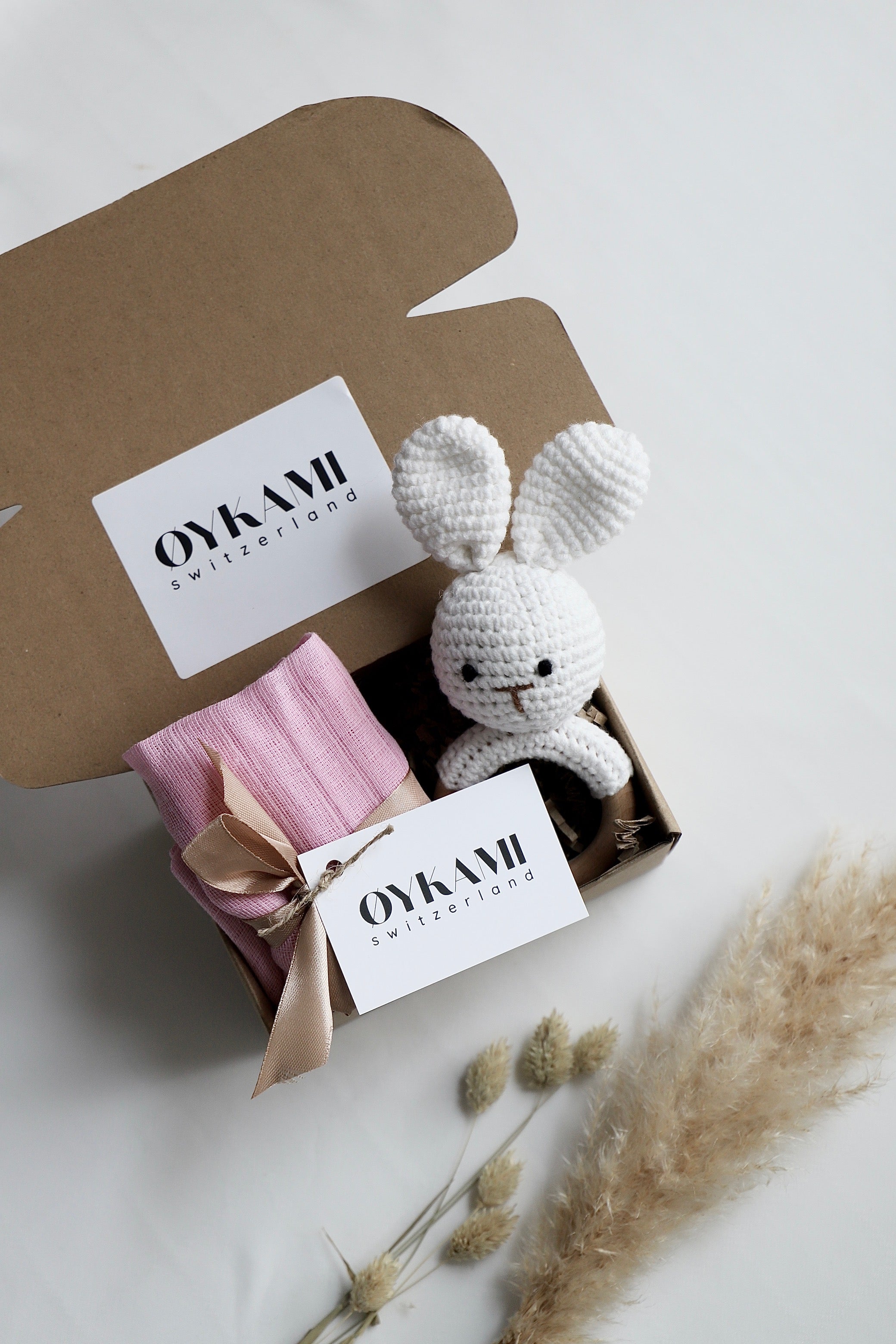 Baby Geschenkbox Mädchen "Vancouver" Rosa mit Hase