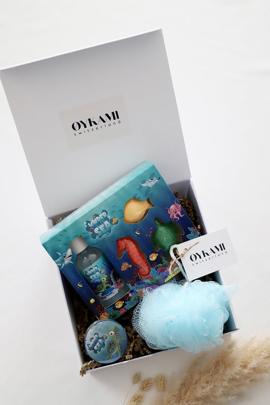 Geschenkbox Junge "under the Sea" mit Seepferdchen