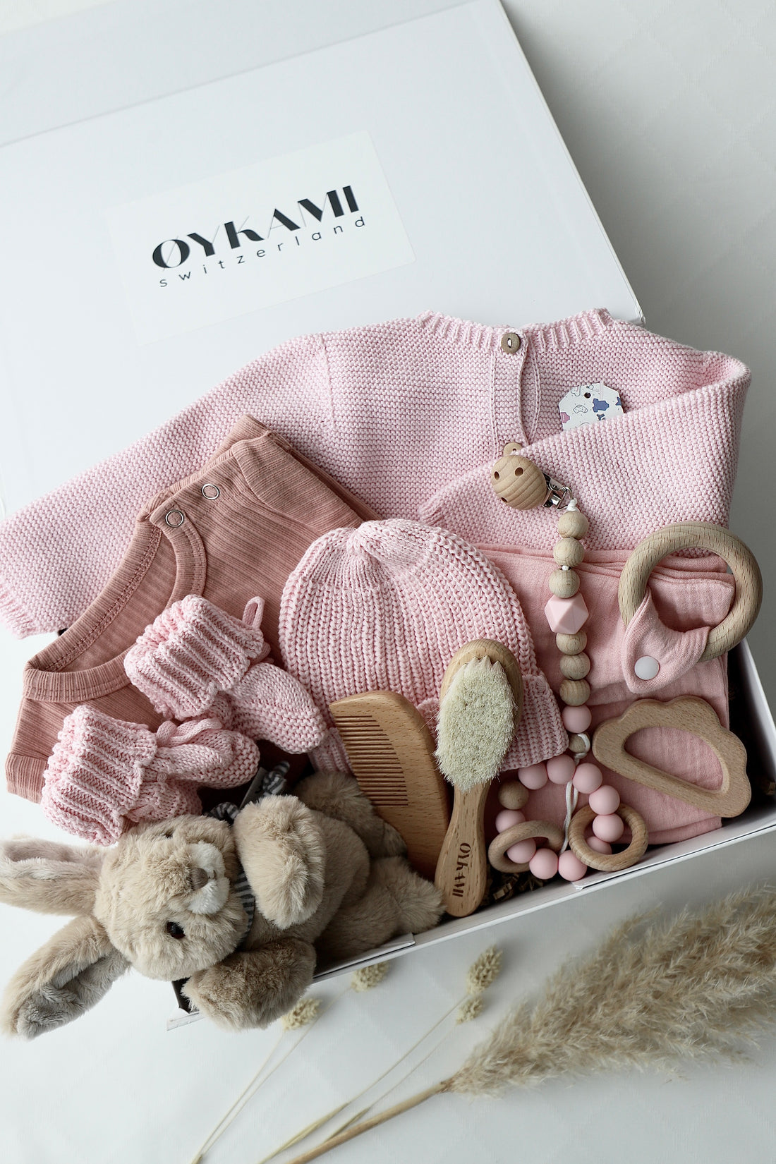 Baby Geschenkbox Rosa "Verona" Hase Braun