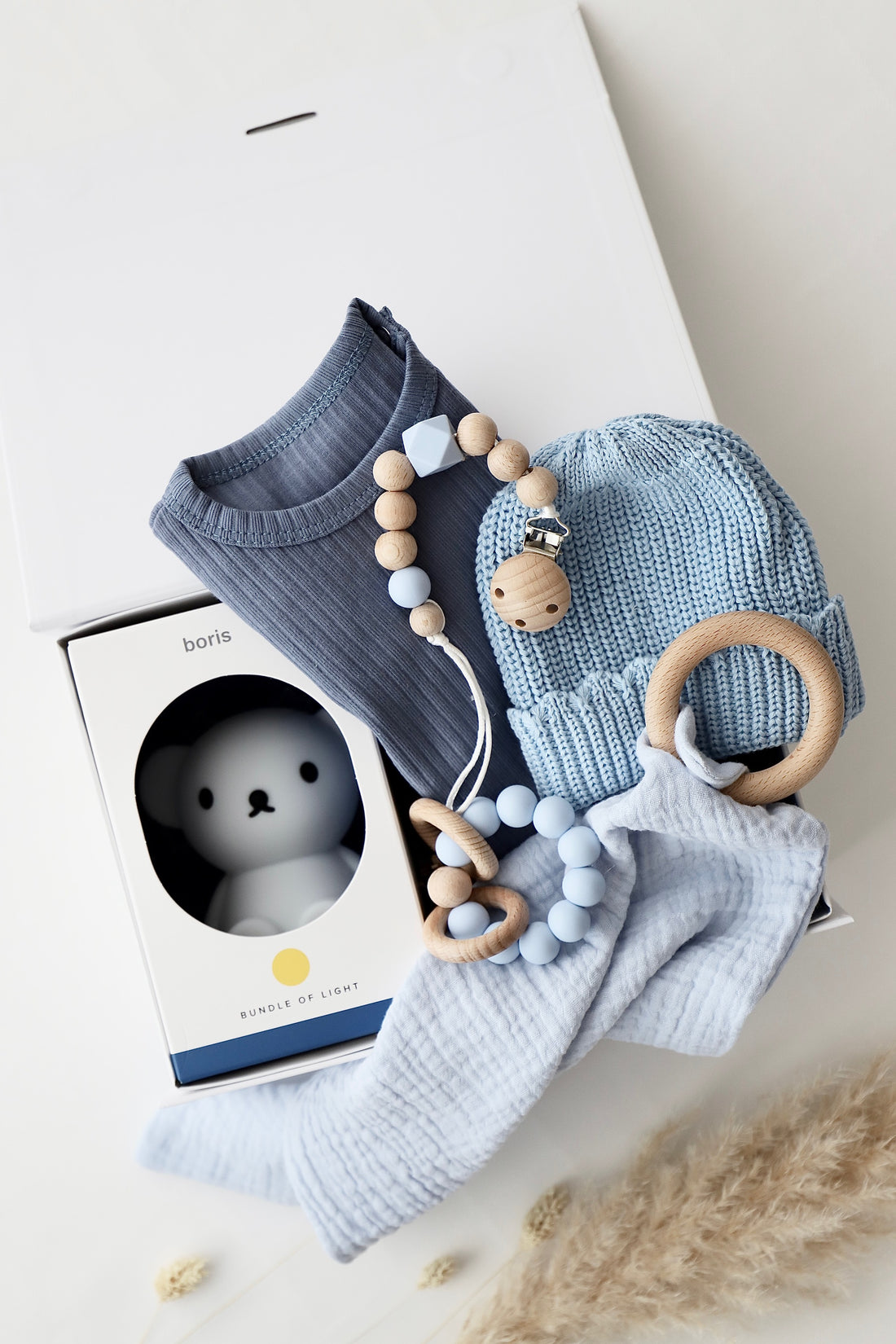 Baby Geschenkbox Blau "Ascona" Nachtlicht Boris