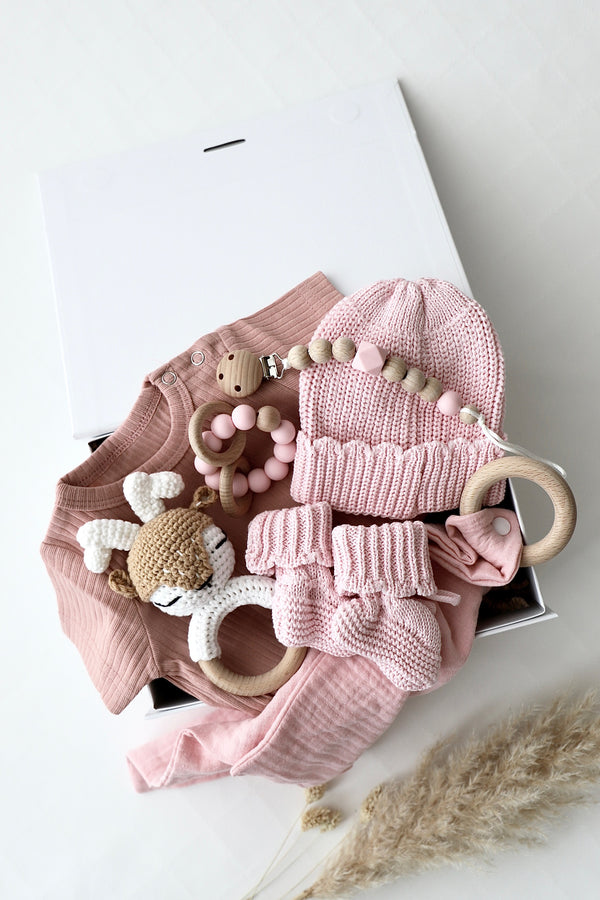 Baby Geschenkbox Rosa "Palermo" Elch