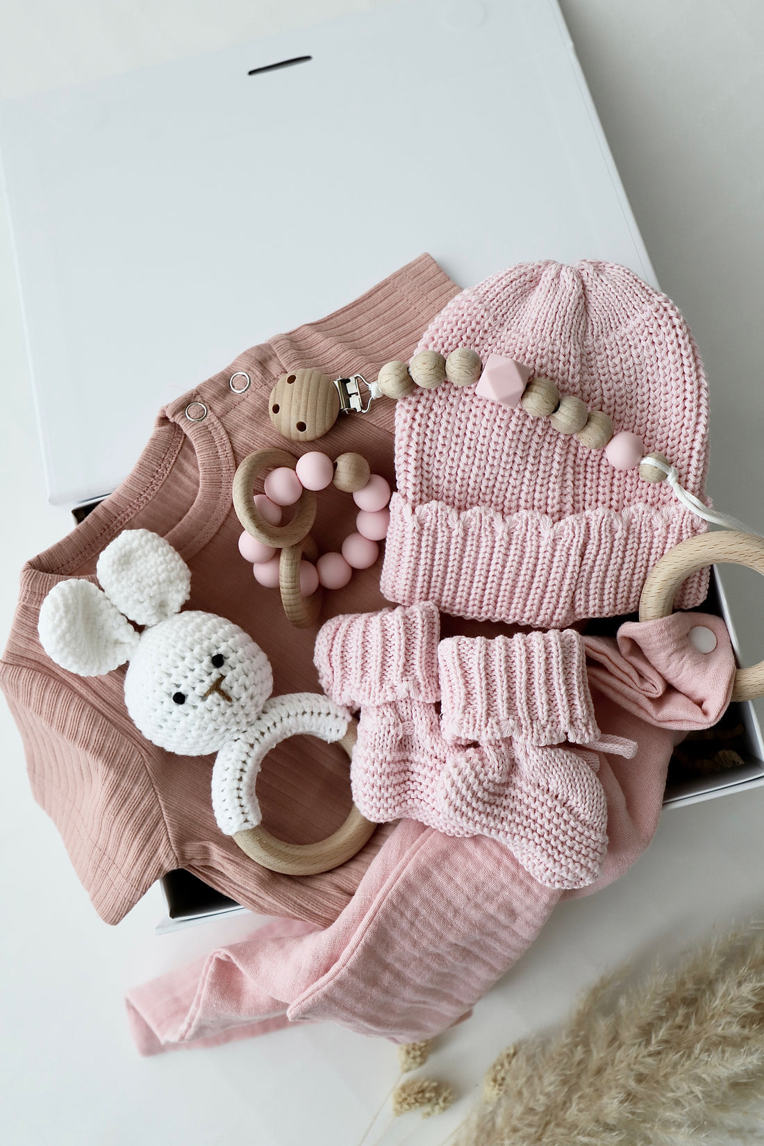 Baby Geschenkbox Rosa "Palermo" Hase