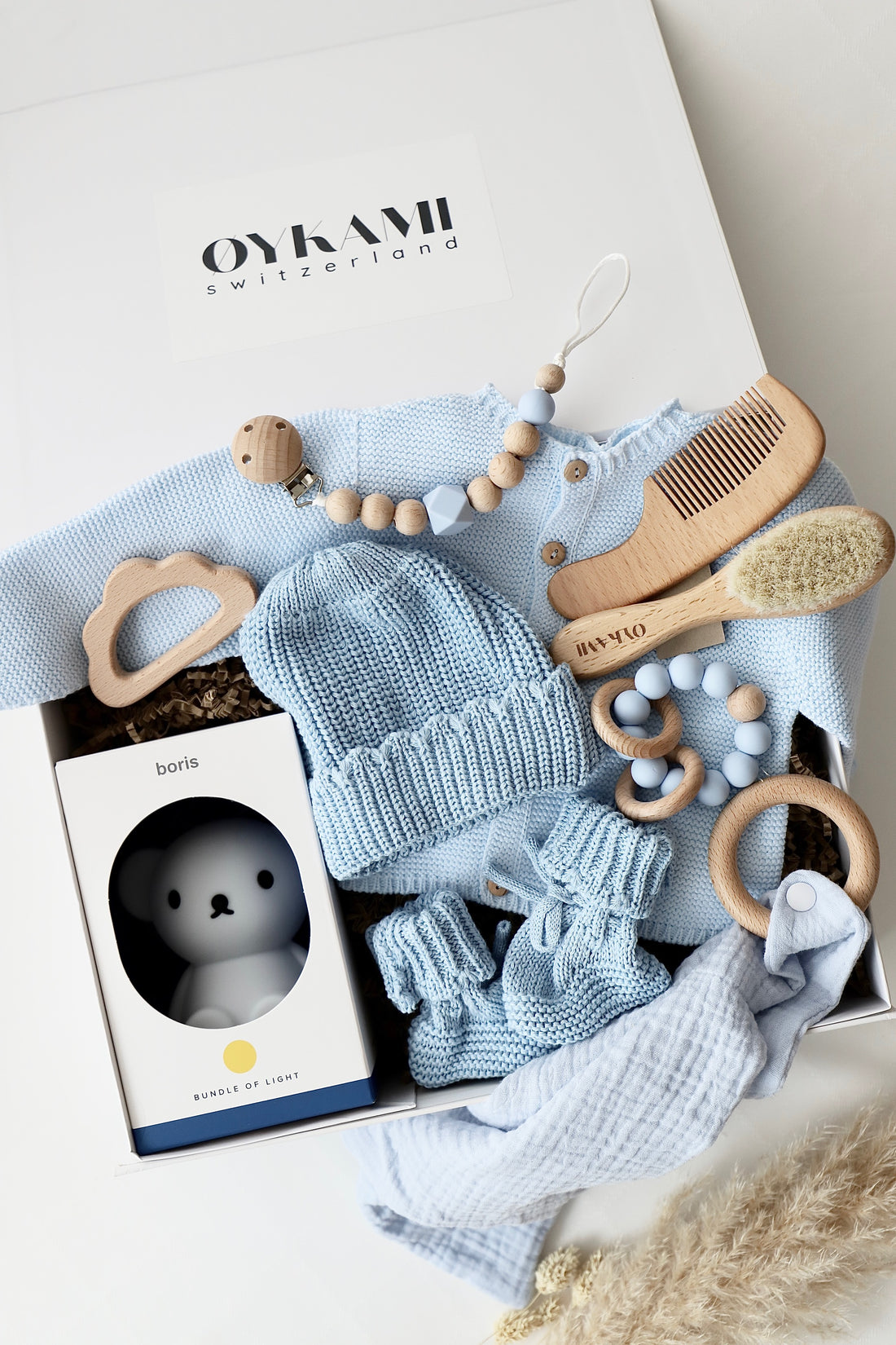 Baby Geschenkbox Blau "Como" Nachtlicht Boris