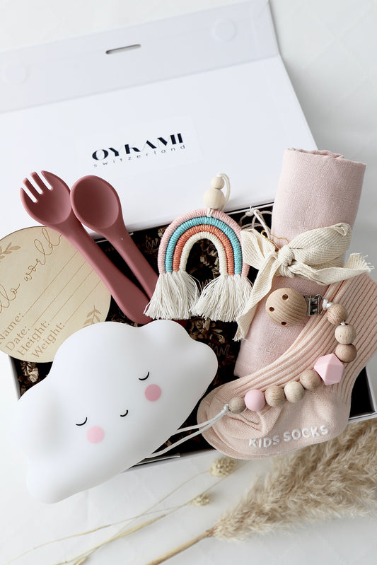 Baby Geschenkbox Mädchen "Marrakesh" mit Nachtlicht