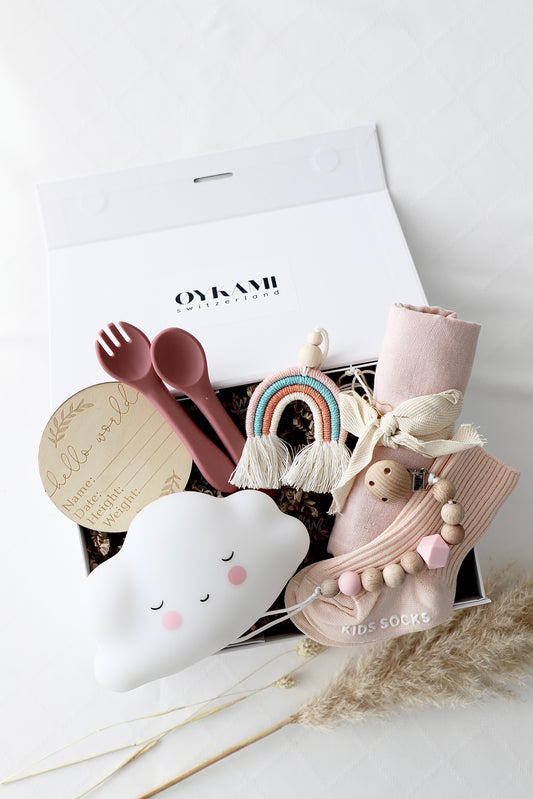 Baby Geschenkbox Mädchen "Marrakesh" mit Nachtlicht