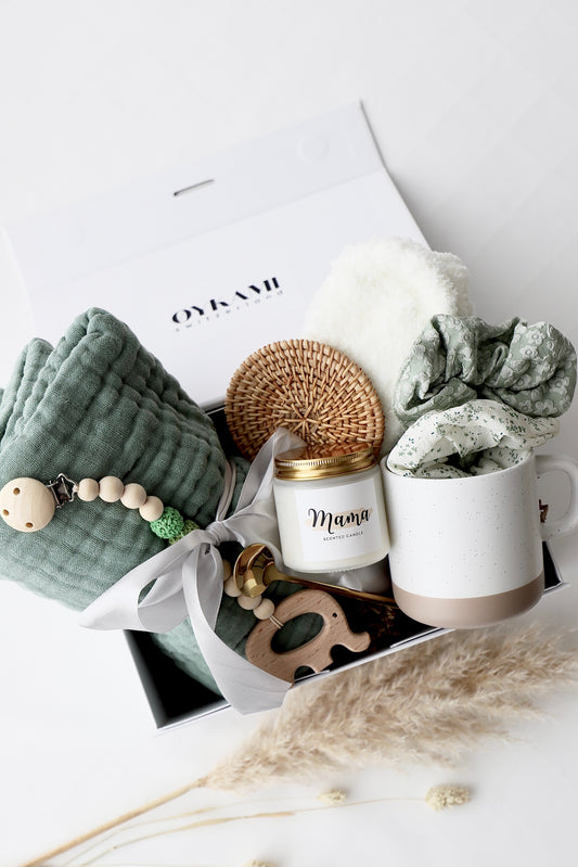 Mama & Baby Geschenkbox Grün "Kapstadt"