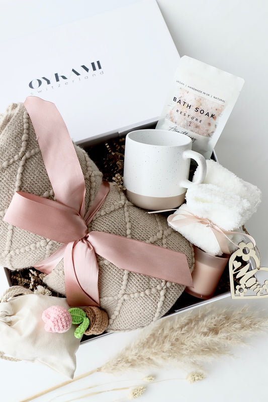Mama & Baby Geschenkbox braune Decke "Kapstadt"