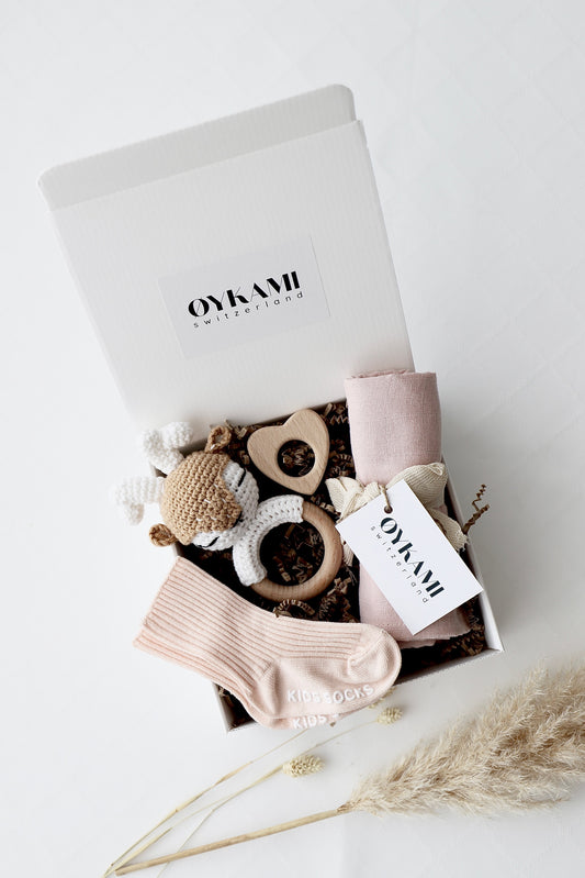 Baby Geschenkbox Rosa "Sizilien" Elch