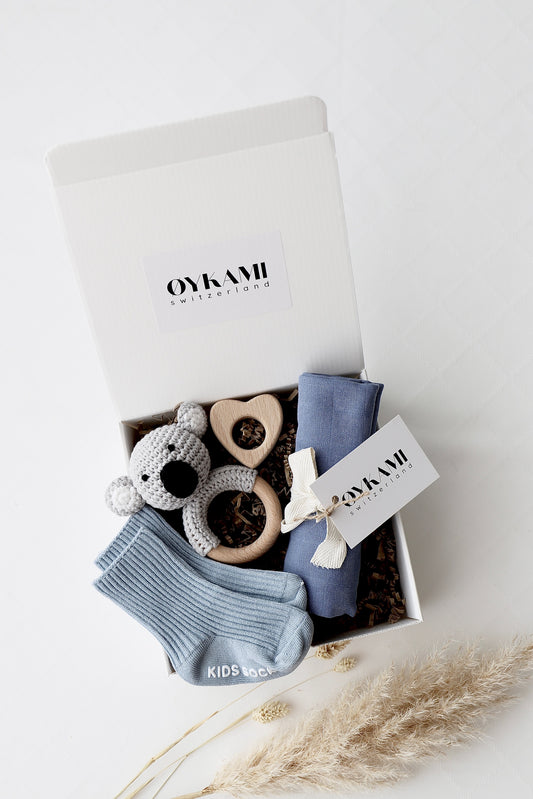 Baby Geschenkbox Blau "Sizilien" Koala