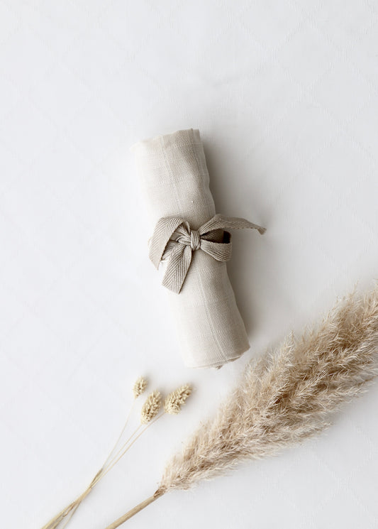 Spucktuch Beige / Weiss