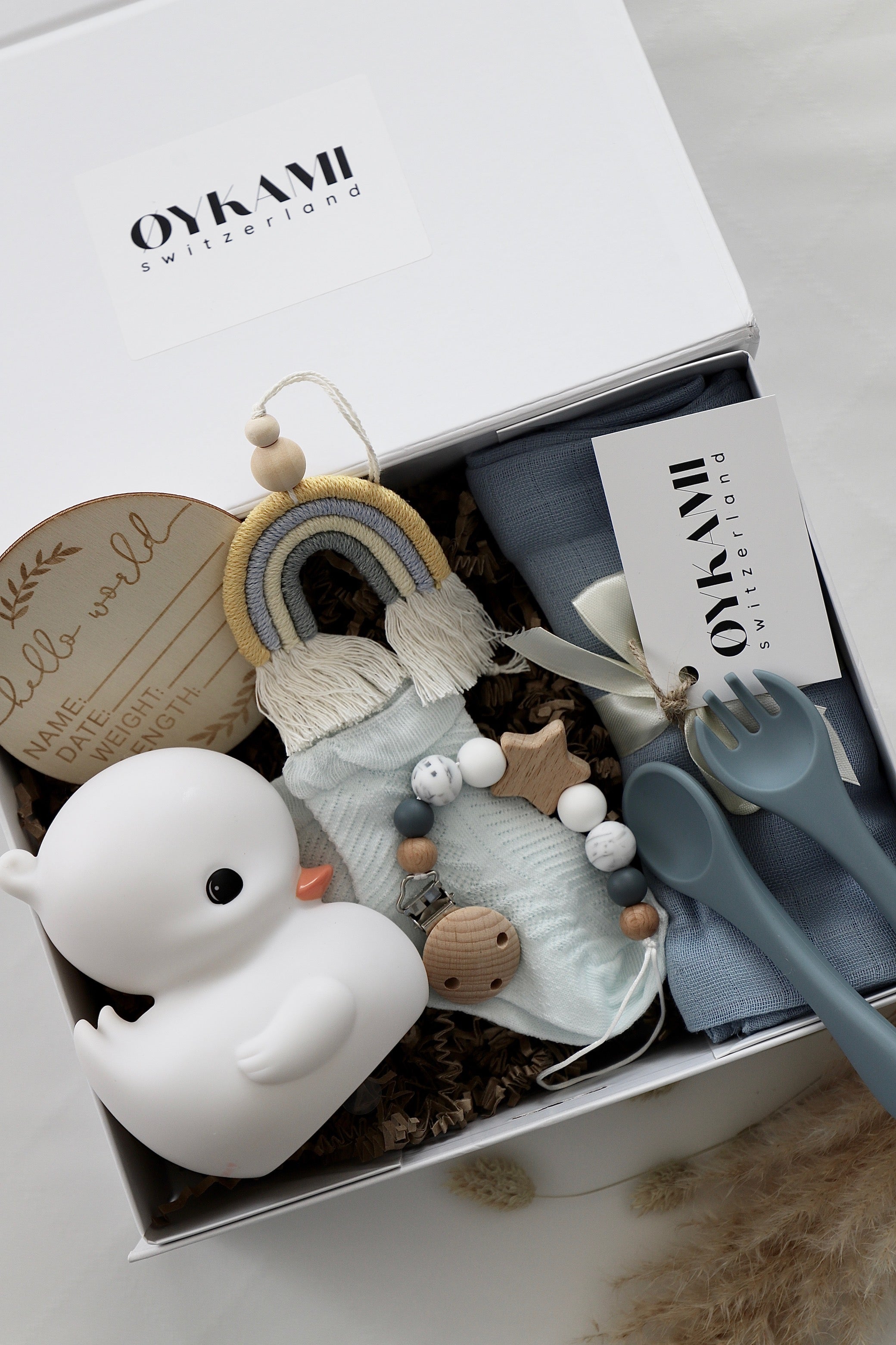 Baby Geschenkbox Junge "Wien" mit Nachtlicht