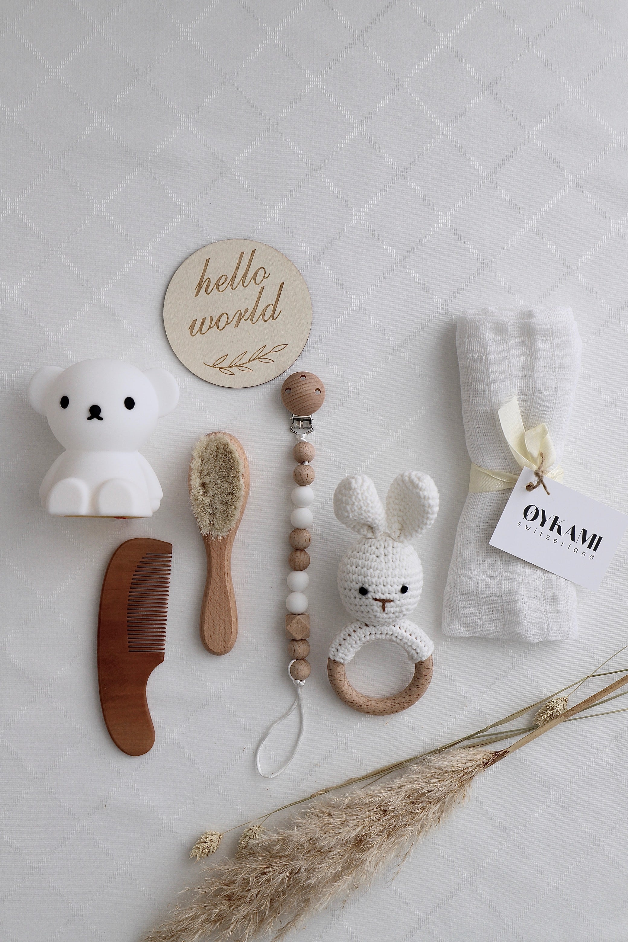 Baby Geschenkbox "Idaho" mit Boris Nachtlicht und Hase