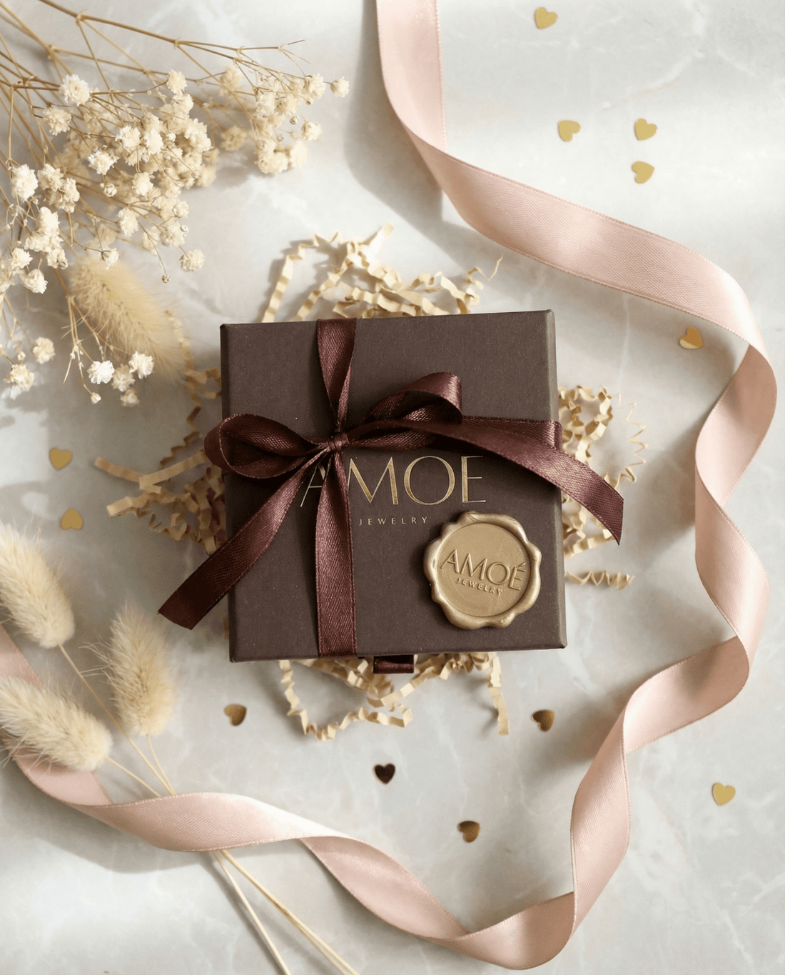 AMOÉ Schleifen Herz Ring - OYKAMI in a box