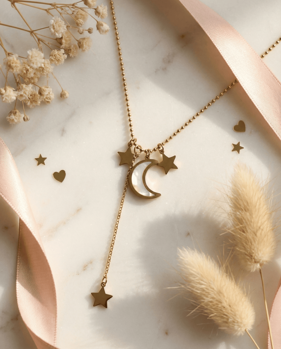 AMOÉ Mond & Sterne Halskette - OYKAMI in a box
