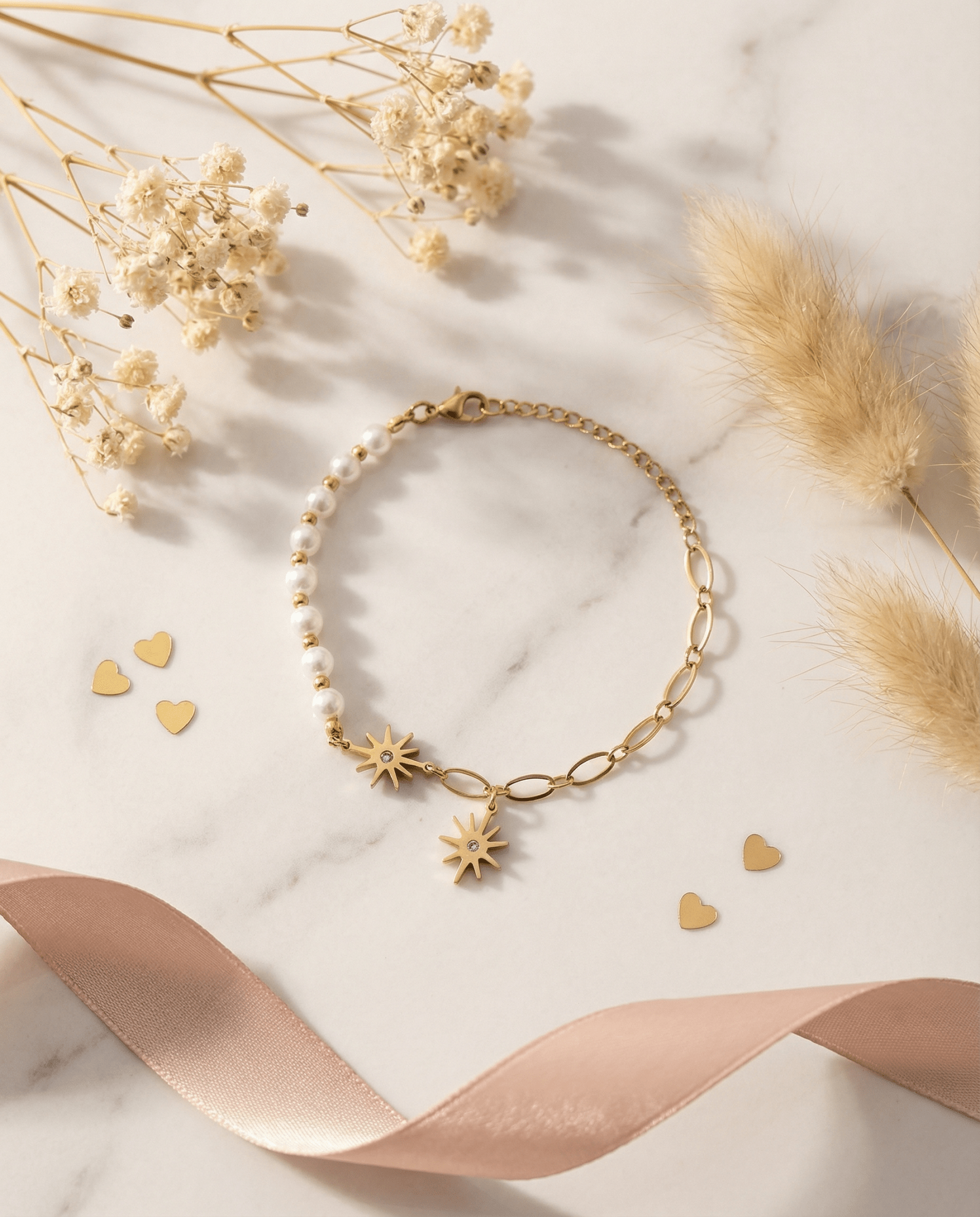 AMOÉ Pearl Star Armband - OYKAMI in a box