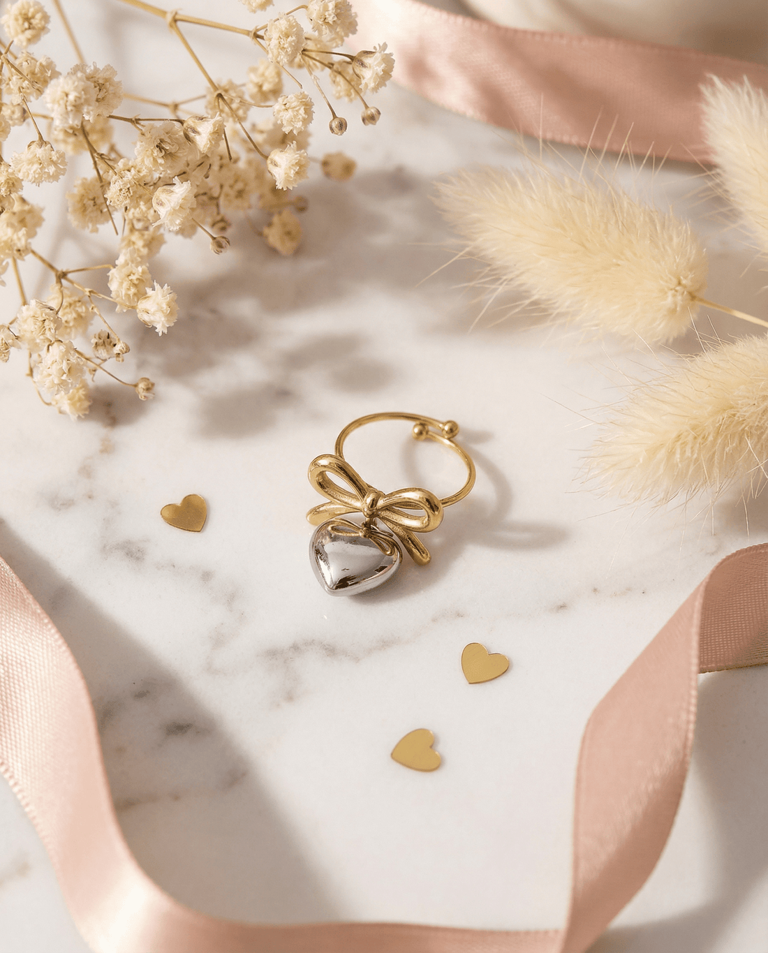 AMOÉ Schleifen Herz Ring - OYKAMI in a box