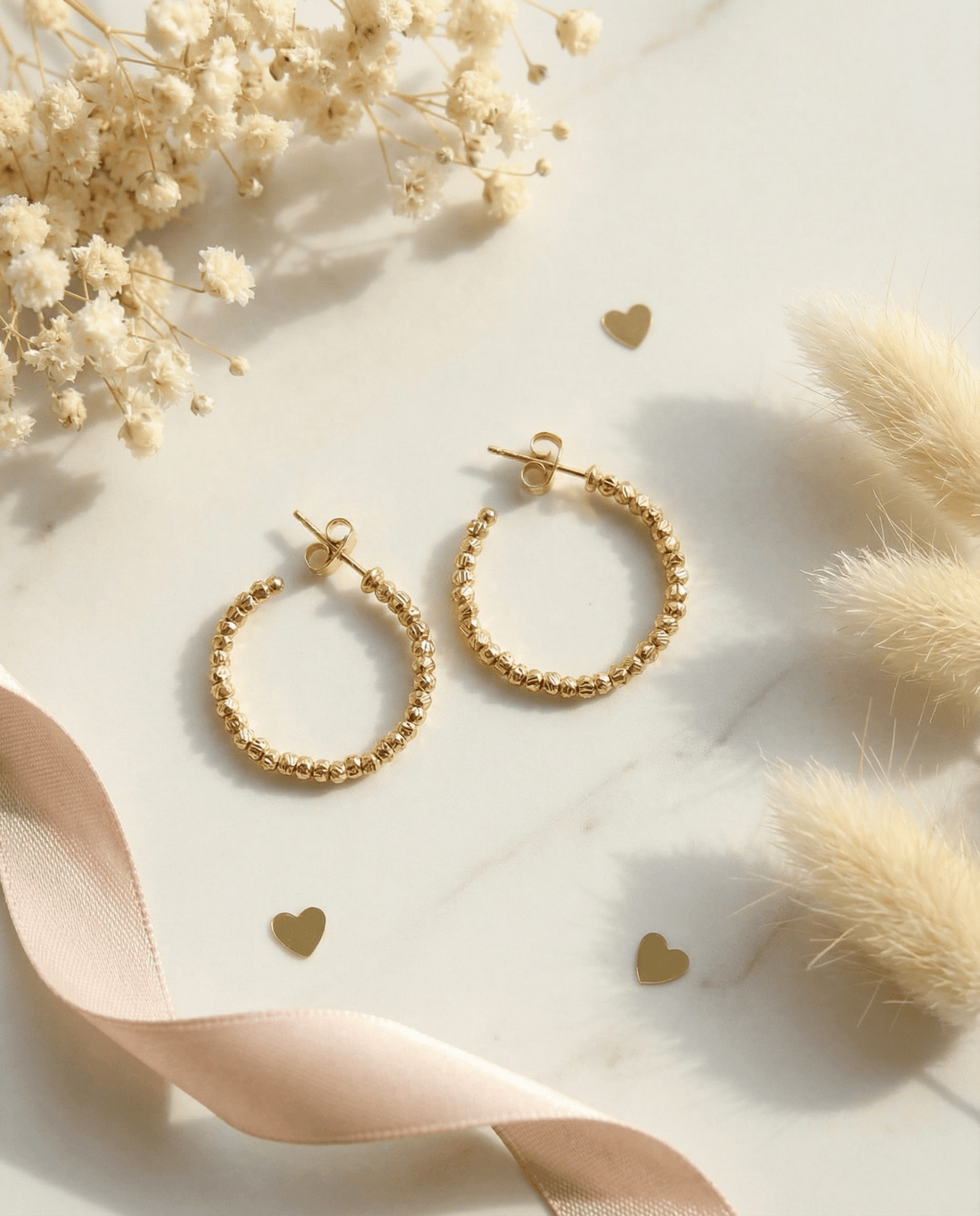 AMOÉ vergoldete Creolen - OYKAMI in a box