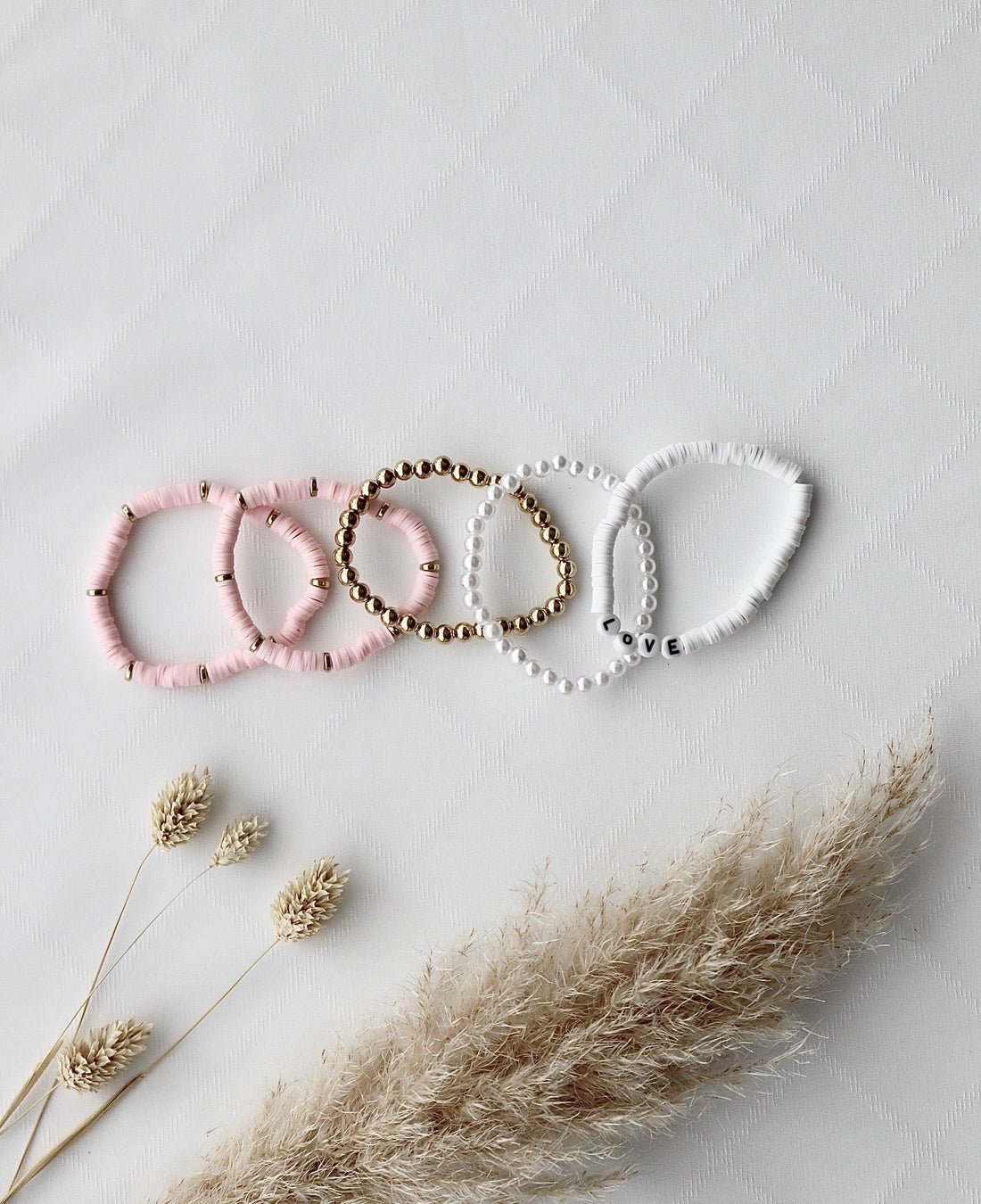 Armband - Set – Rosa & Weiss - OYKAMI in a box