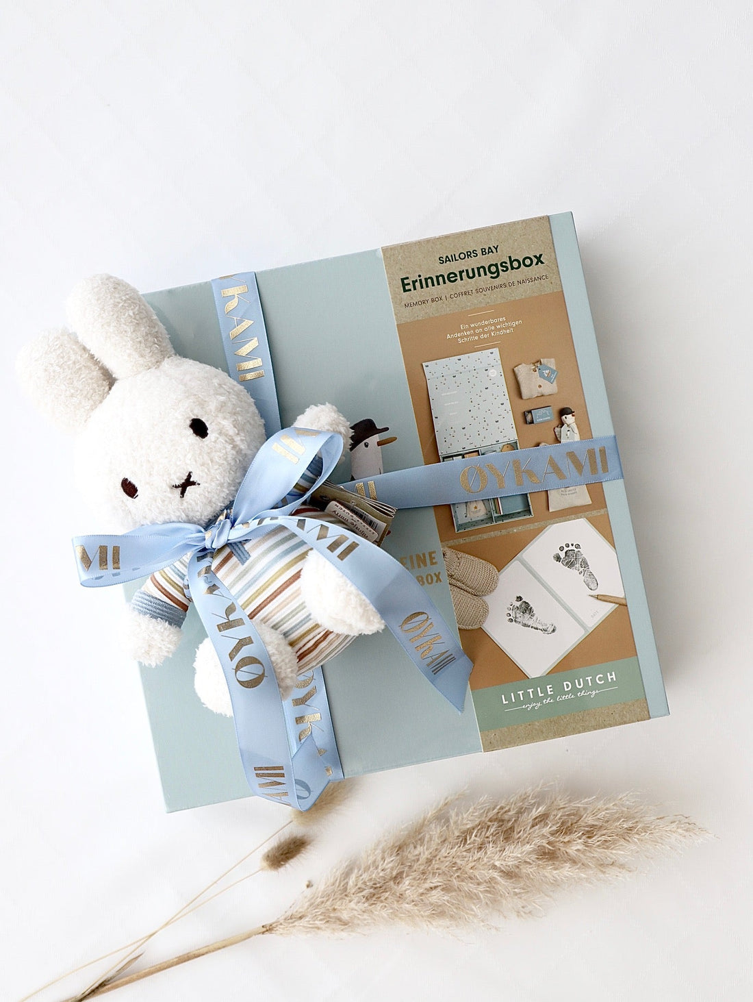 Baby Erinnerungsbox Blau - Miffy - OYKAMI in a box