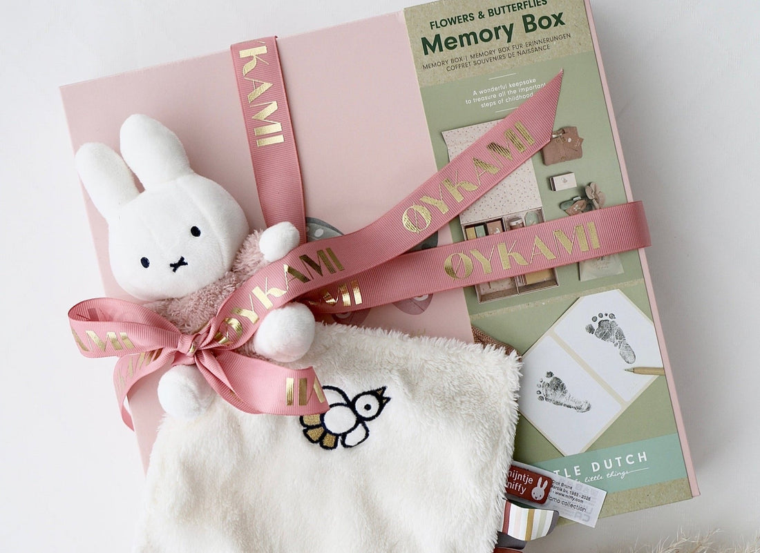 Baby Erinnerungsbox Rosa - Miffy Kuscheltuch - OYKAMI in a box