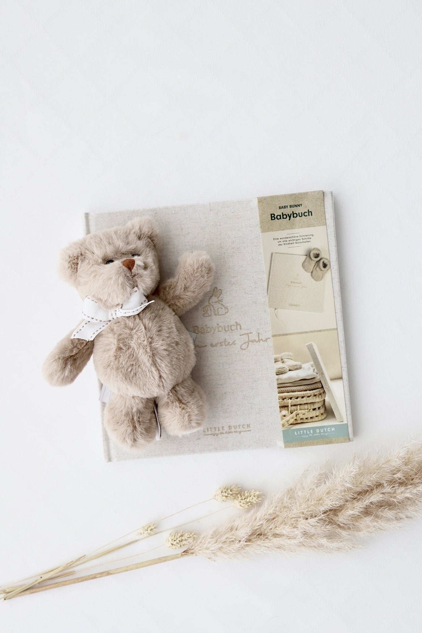 Baby Erinnerungsbuch "mein erstes Jahr" mit Bär Braun - OYKAMI in a box