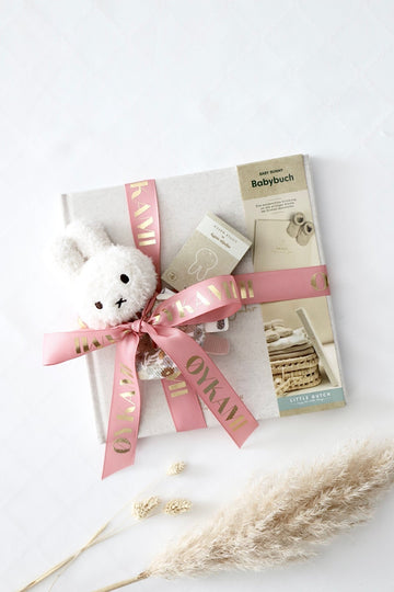 Baby Erinnerungsbuch "mein erstes Jahr" mit Miffy Rassel Blumen - OYKAMI in a box