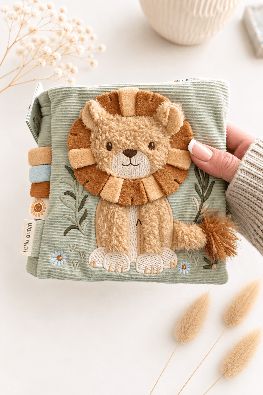 Baby Fühlbuch – Sensorisches Stoffbuch mit Tieren - OYKAMI in a box