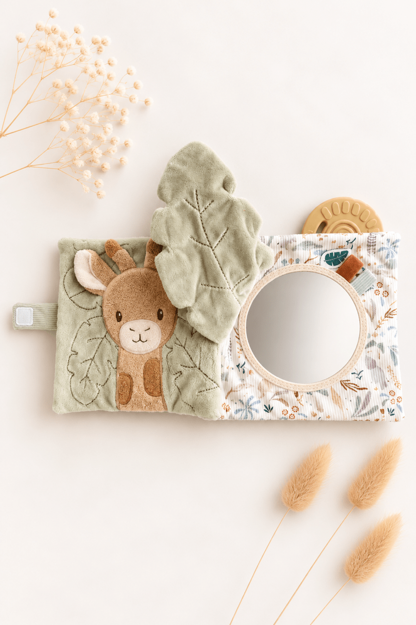 Baby Fühlbuch – Sensorisches Stoffbuch mit Tieren - OYKAMI in a box
