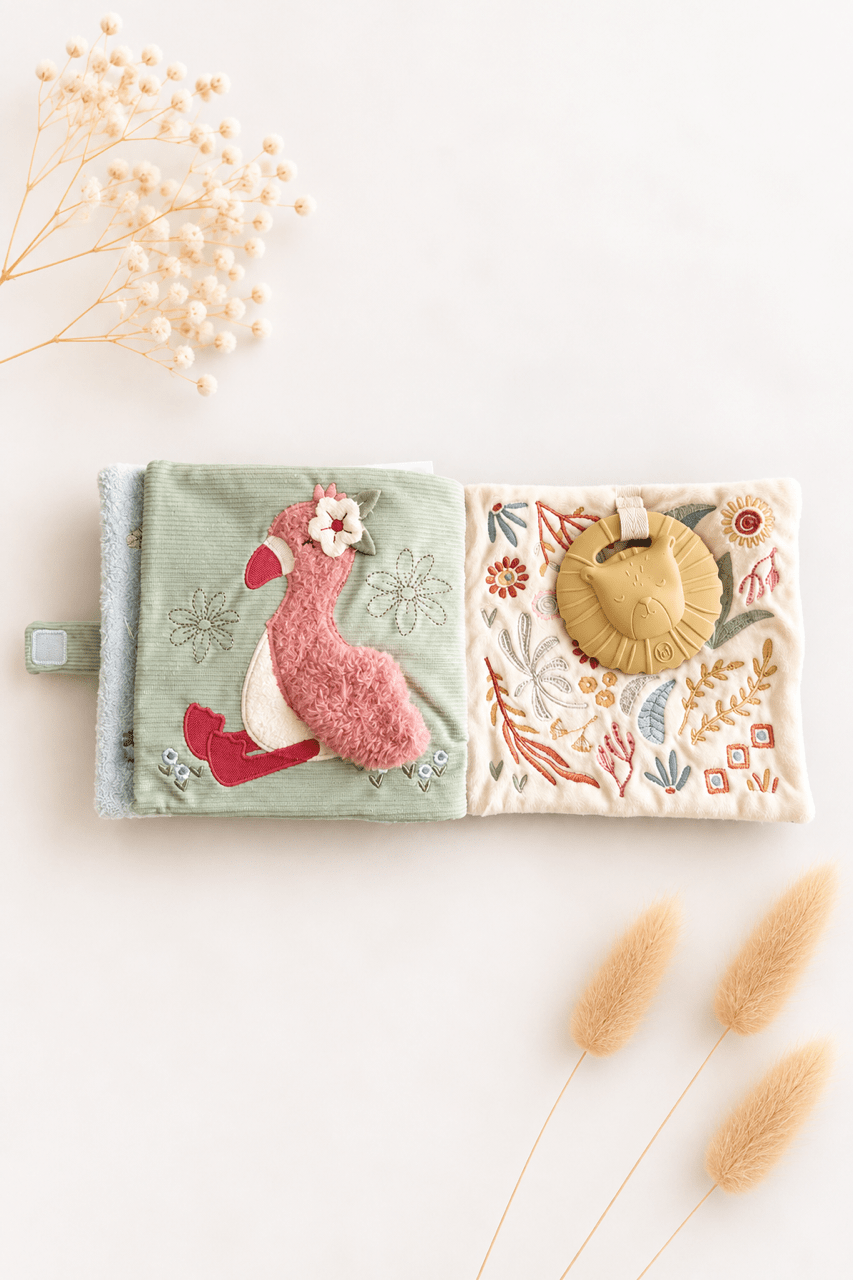 Baby Fühlbuch – Sensorisches Stoffbuch mit Tieren - OYKAMI in a box