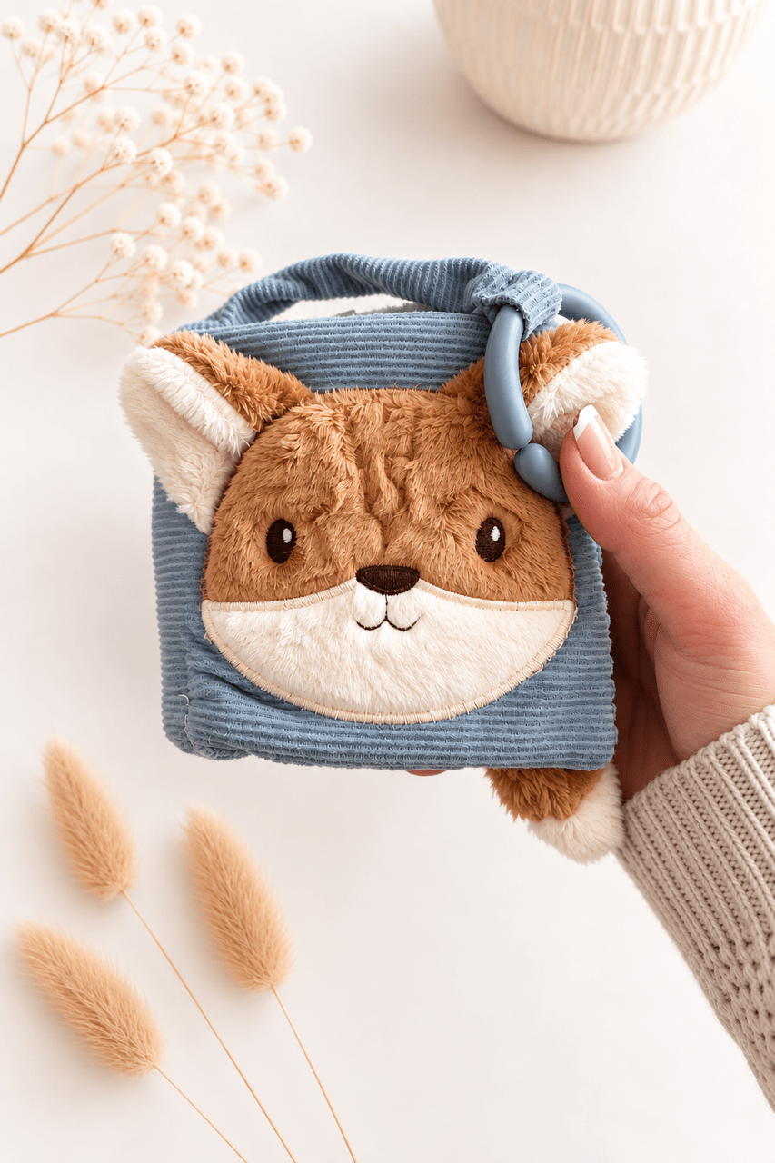 Baby Fühlbuch – Stoffbuch für Kinderwagen & Buggy | Forest Friends - OYKAMI in a box