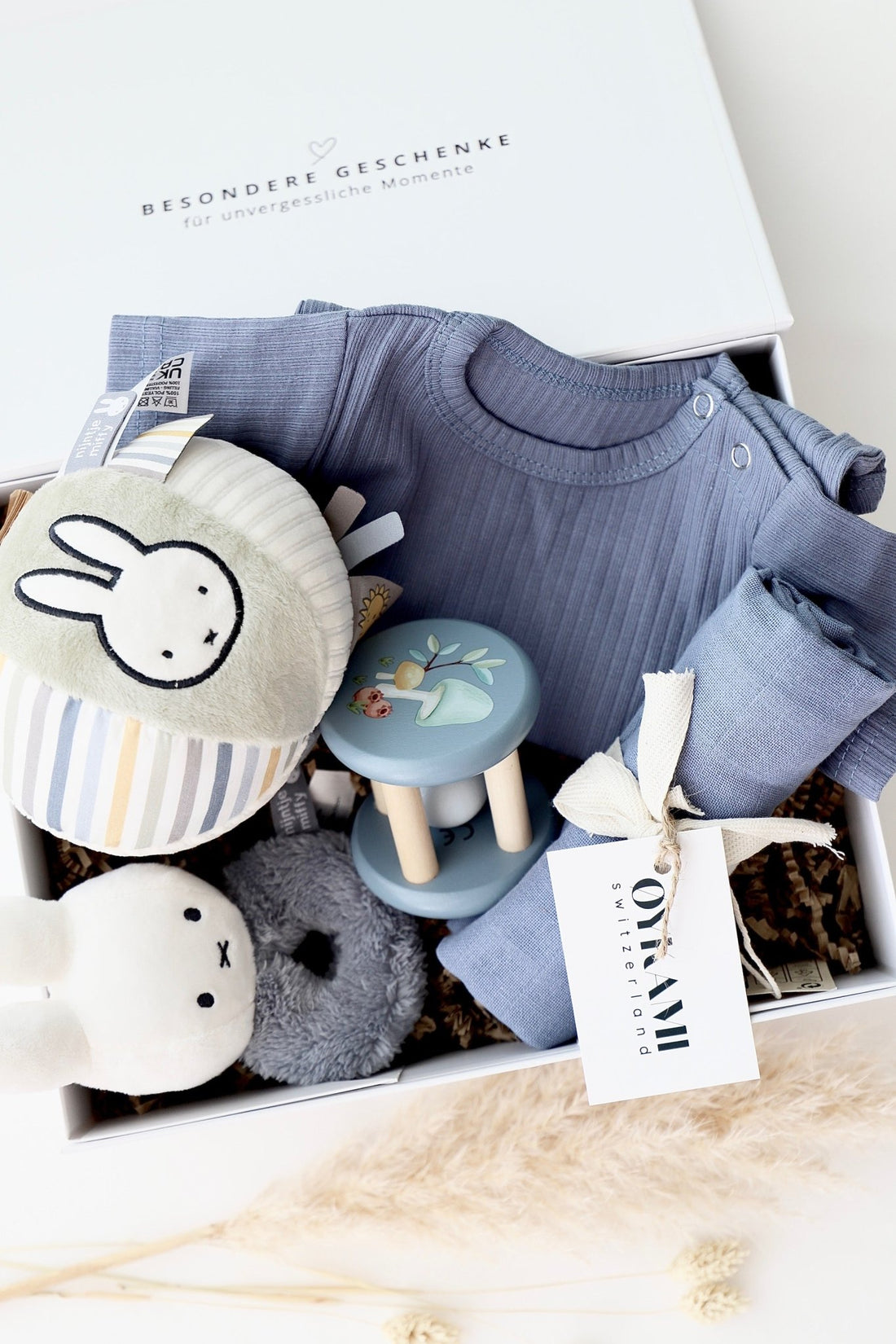 Baby Geschenkbox 7 - Miffy Blau - OYKAMI in a box