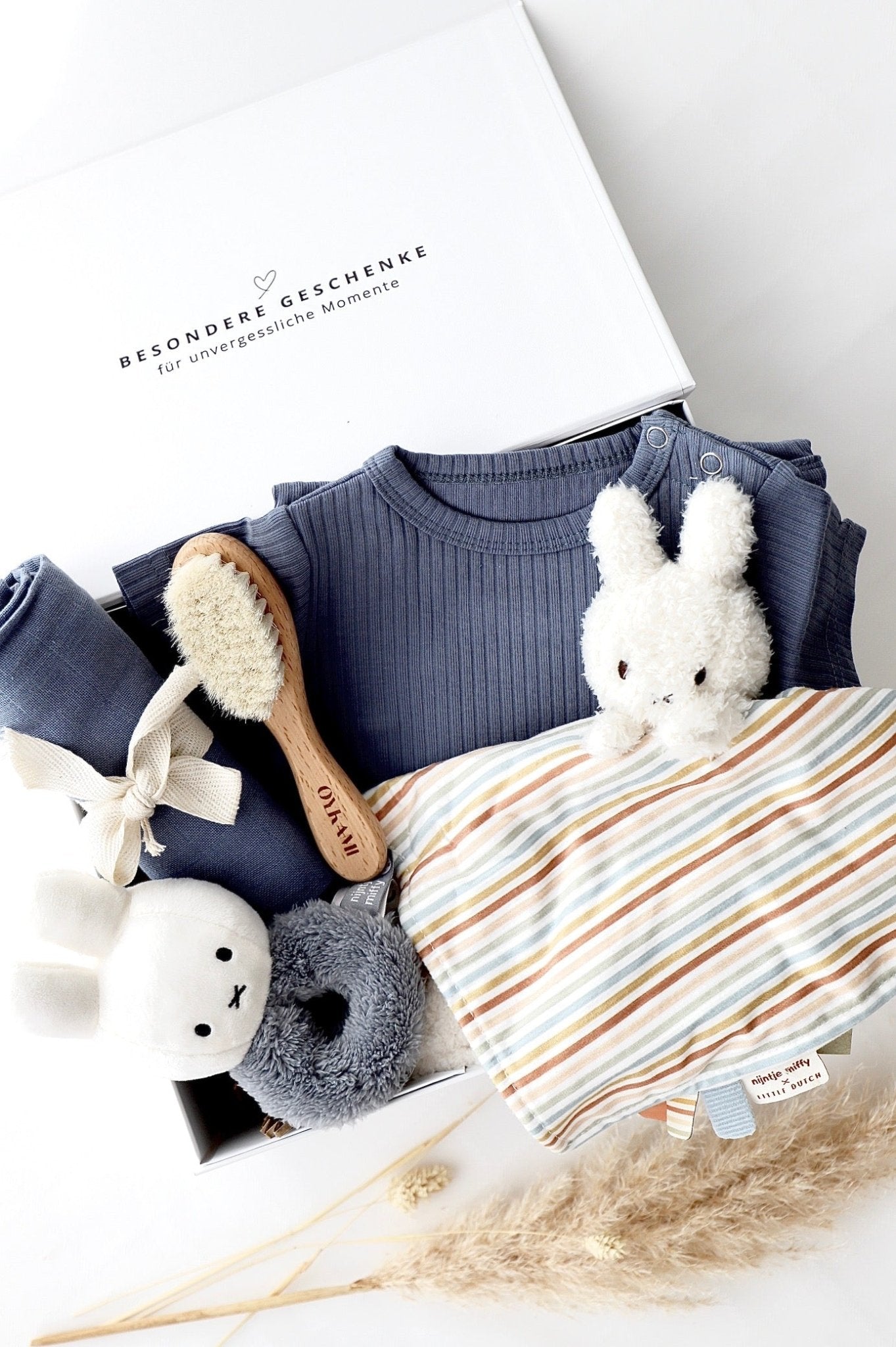 Baby Geschenkbox 7 - Miffy Blau - OYKAMI in a box