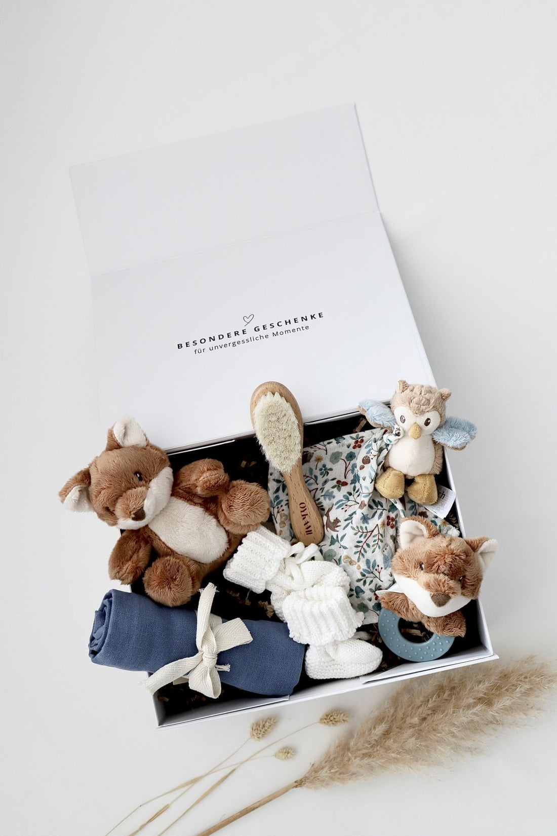 Baby Geschenkbox Baby Fuchs und Eule - OYKAMI in a box