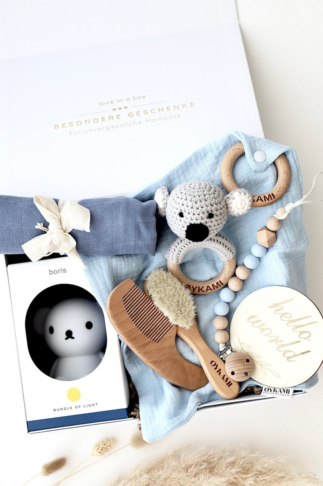 Baby Geschenkbox Blau "Casablanca" mit Koala - OYKAMI in a box
