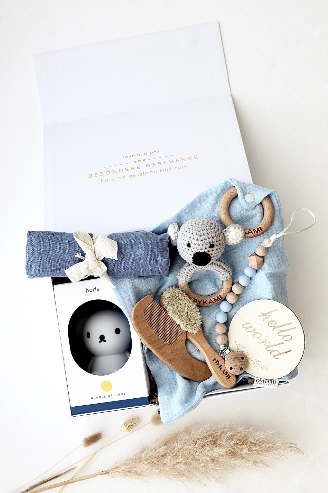 Baby Geschenkbox Blau "Casablanca" mit Koala - OYKAMI in a box
