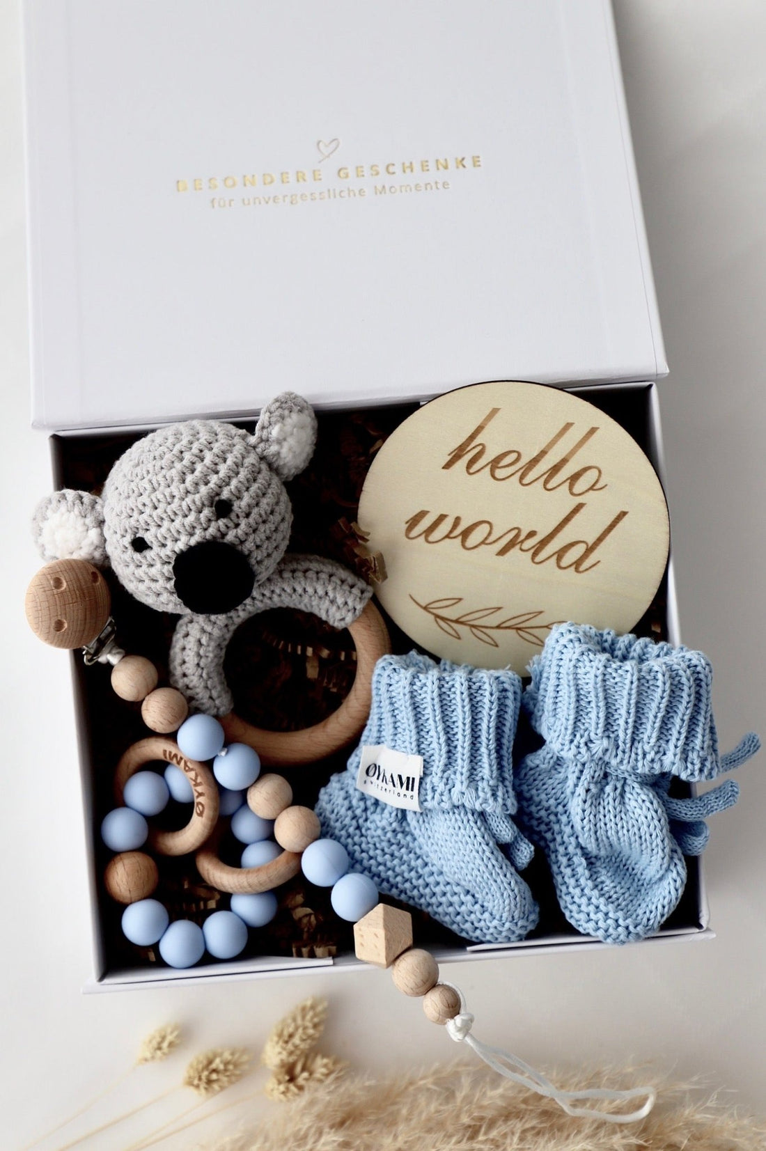 Baby Geschenkbox Blau "Phoenix" Koala - OYKAMI in a box