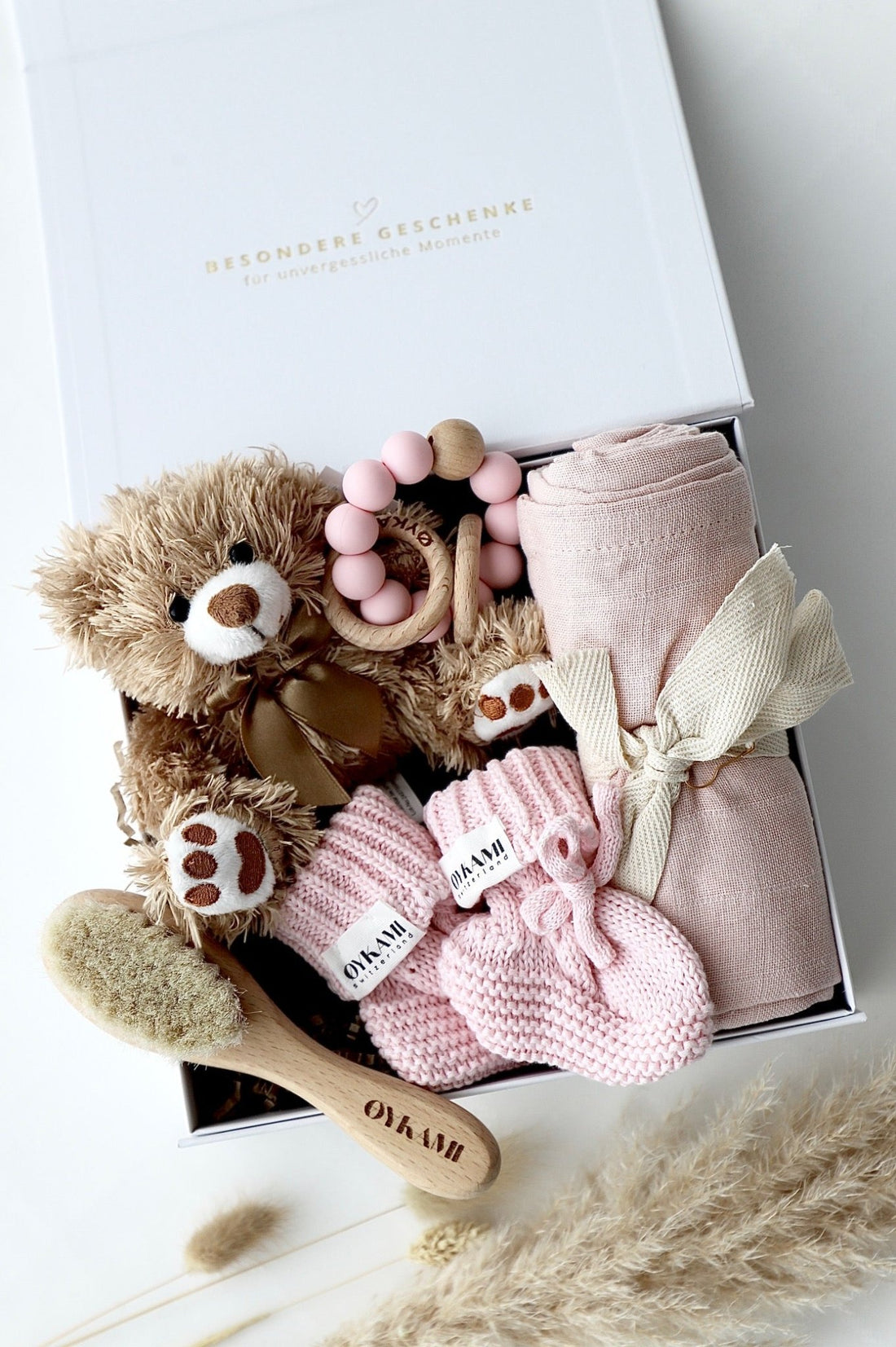 Baby Geschenkbox "Bruno" Rosa - OYKAMI in a box