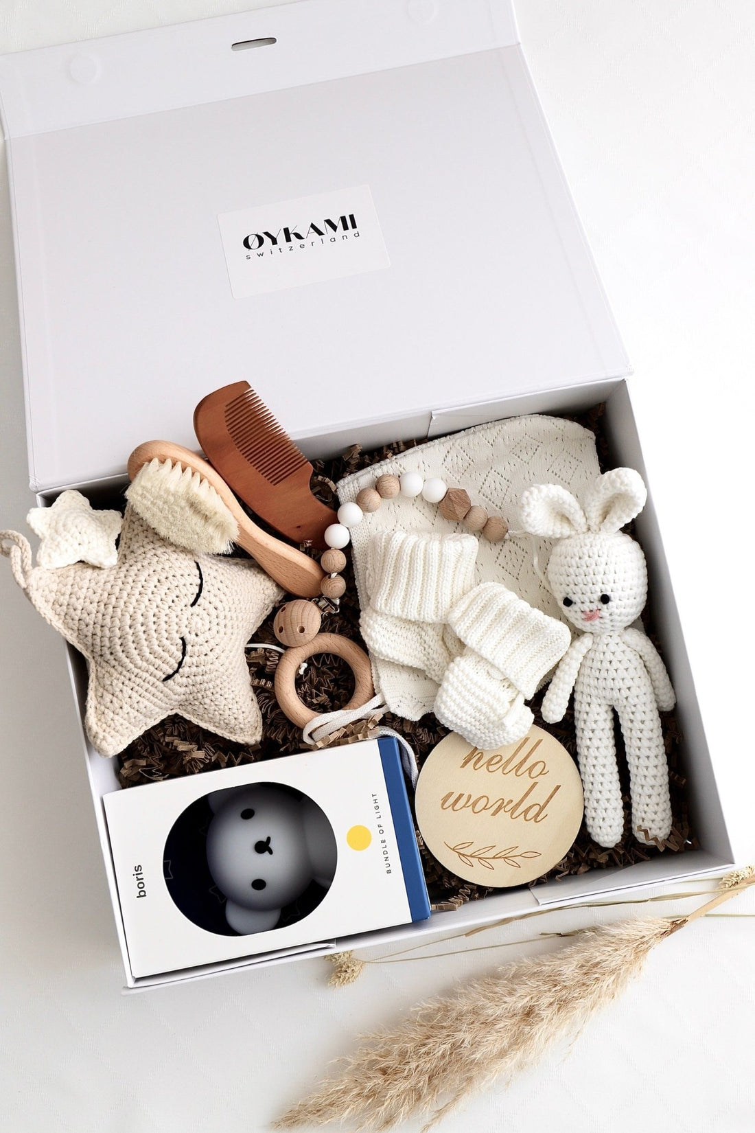 Baby Geschenkbox "Colorado" mit Boris Nachtlicht - OYKAMI in a box