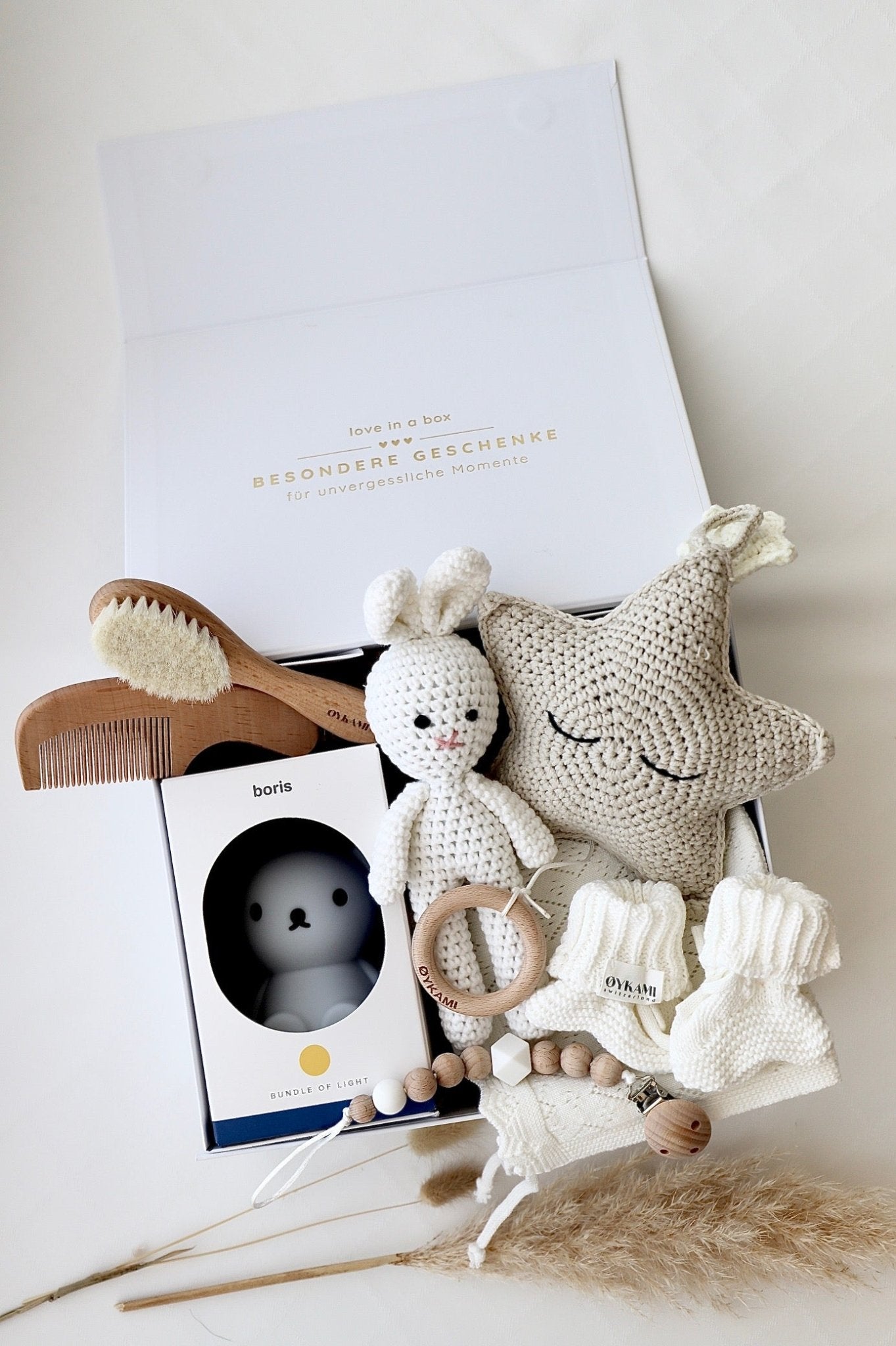 Baby Geschenkbox "Colorado" mit Boris Nachtlicht - OYKAMI in a box