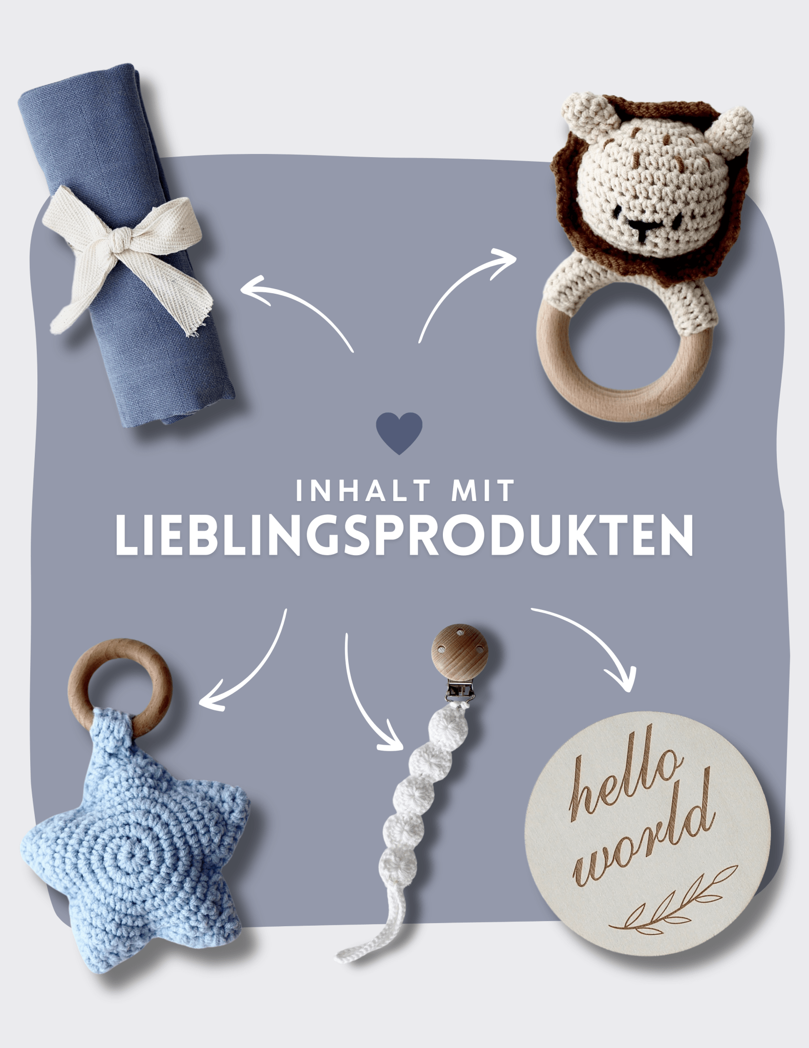 Baby Geschenkbox Junge "Fidschi" mit Löwe - OYKAMI in a box
