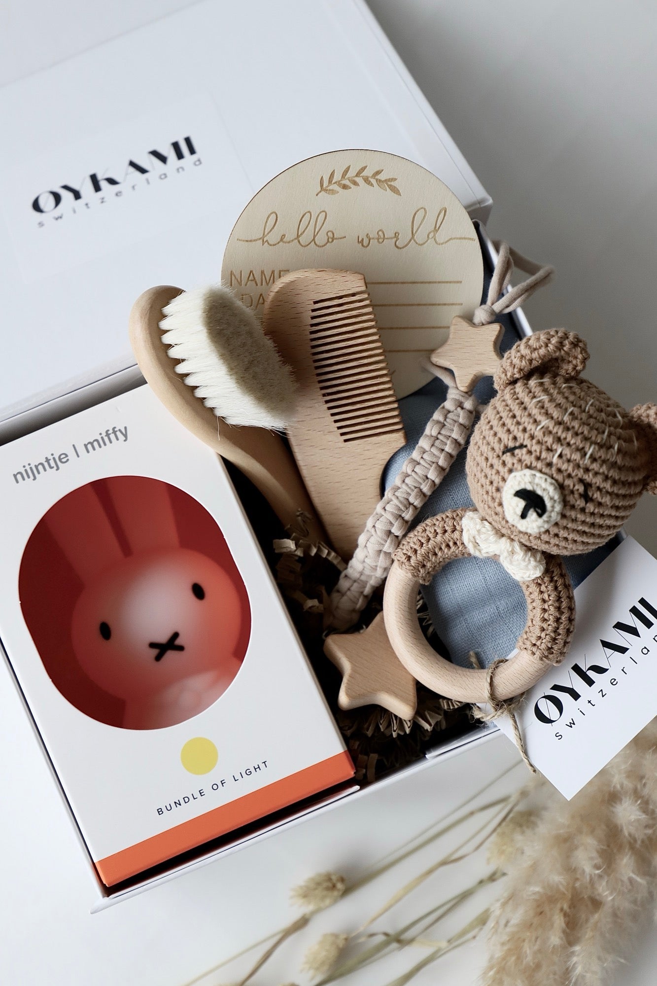 Baby Geschenkbox Junge "Stockholm" mit Miffy Nachtlicht - OYKAMI in a box